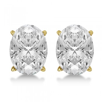2.00ct. Oval-Cut Diamond Stud Earrings 14kt Yellow Gold (G-H, VS2-SI1)