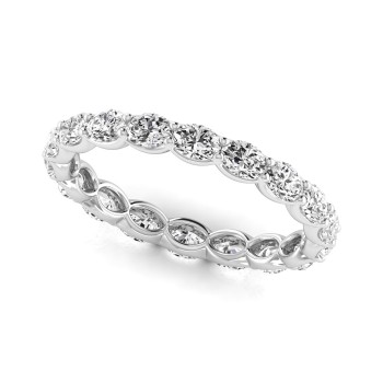 Oval Cut Diamonds Eternity Wedding Band in Platinum (2.00ct)
