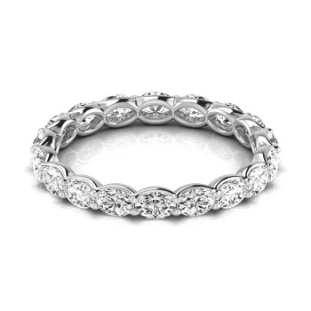 Oval Cut Diamonds Eternity Wedding Band in Platinum (2.00ct)