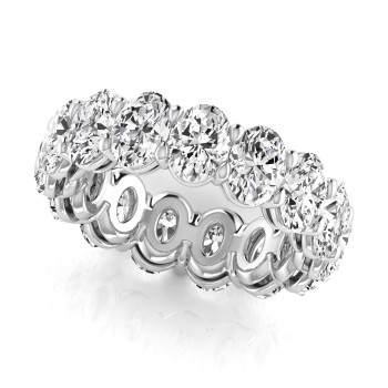 Oval Cut Diamonds Eternity Wedding Band in Platinum (7.20ct)