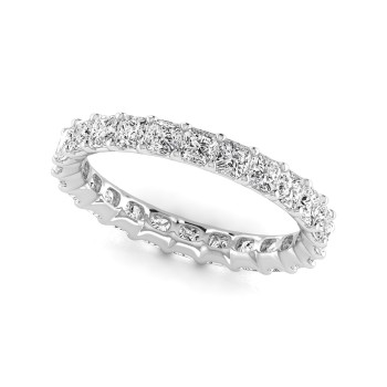 Princess Cut Diamonds Eternity Wedding Band in Platinum (2.16ct)