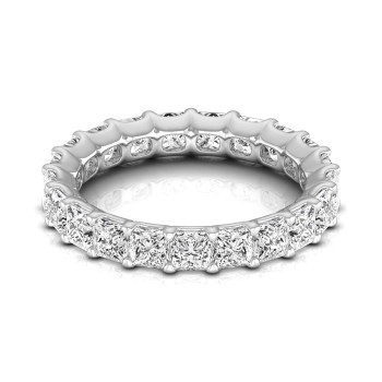 Princess Cut Diamonds Eternity Wedding Band in Platinum (3.99ct)