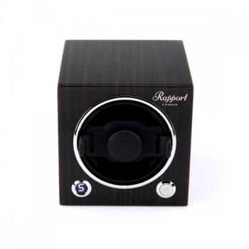 Rapport London Evocube Electric Single Watch Winder Macassar Wood