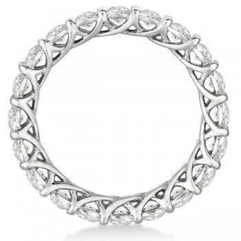 Luxury Lab Grown Diamond Eternity Anniversary Ring Band 14k White Gold (1.50ct)