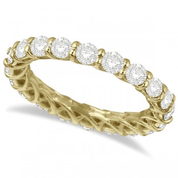 Luxury Lab Grown Diamond Eternity Anniversary Ring Band 14k Yellow Gold (2.00ct)