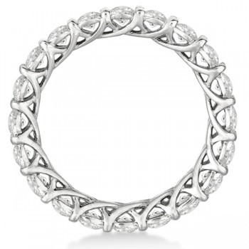 Luxury Diamond Eternity Anniversary Ring Band 14k White Gold (2.00ct)