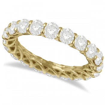 Luxury Lab Grown Diamond Eternity Ring Anniversary Band 14k Yellow Gold (4.00ct)