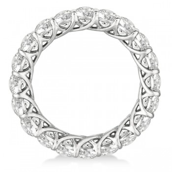Luxury Diamond Eternity Ring Anniversary Band 14k White Gold (4.00ct)