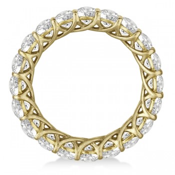Luxury Lab Grown Diamond Eternity Anniversary Ring Band 14k Yellow Gold (4.50ct)