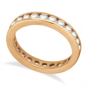 Channel-Set Diamond Eternity Ring Band 14k Rose Gold (1.75 ct)