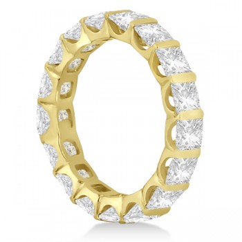 Bar-Set Princess Cut Diamond Eternity Ring Band 18k Y. Gold (1.15ct)