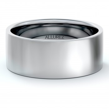 950 Platinum Plain Wedding Band Flat Comfort-Fit Ring (7 mm)