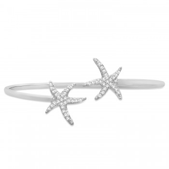 Diamond Starfish Bracelet 14k White Gold (0.50ct)