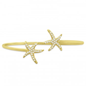 Diamond Starfish Bracelet 14k Yellow Gold (0.50ct)