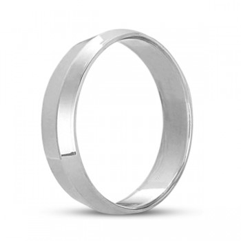 Knife Edge Wedding Ring Band Comfort-Fit Palladium (5mm)