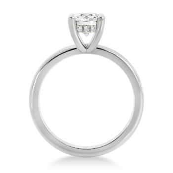 Diamond Hidden Halo Solitaire Engagement Ring 14k White Gold (0.06ct)