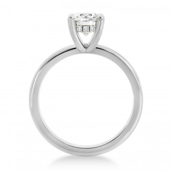Lab Grown Diamond Hidden Halo Solitaire Engagement Ring 14k White Gold (0.06ct)
