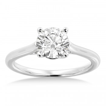 Trellis Solitaire Engagement Ring Platinum