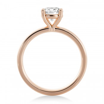 Basket Solitaire Engagement Ring 14k Rose Gold