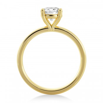 Basket Solitaire Engagement Ring 14k Yellow Gold