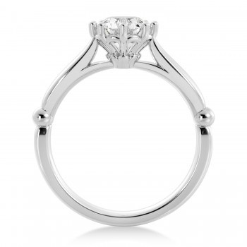 Crown Solitaire Engagement Ring Platinum