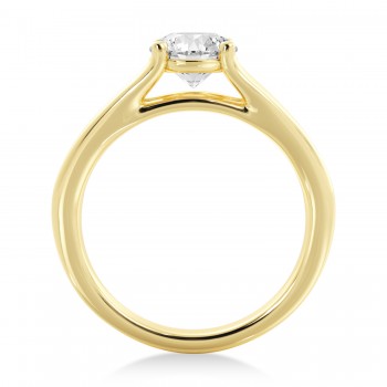 Split Shank Solitaire Engagement Ring 14k Yellow Gold