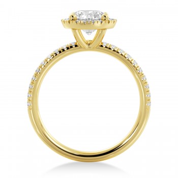Diamond  Halo Engagement Ring 14k Yellow Gold (0.28ct)