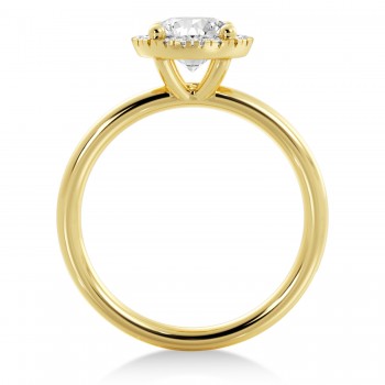 Diamond  Halo Engagement Ring 14k Yellow Gold (0.08ct)