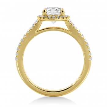 Diamond  Halo Engagement Ring 14k Yellow Gold (0.40ct)