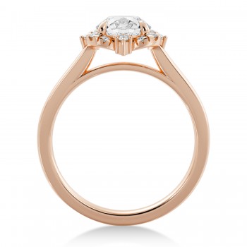 Reina Diamond Halo Engagement Ring 14k Rose Gold (0.11ct)