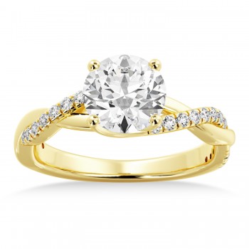 Twisted Diamond Engagement Ring18k Yellow Gold (0.16ct)
