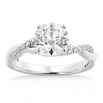 Lab Grown Twisted Diamond Engagement RingPlatinum (0.16ct)