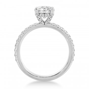 Diamond Hidden Halo Engagement Ring 18k White Gold (0.40ct)