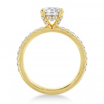 Diamond Hidden Halo Engagement Ring 18k Yellow Gold (0.40ct)