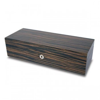 Rapport London Macassar Wood Five Watch Box Storage