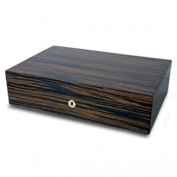 Rapport London Macassar Wood Ten Watch Box Storage