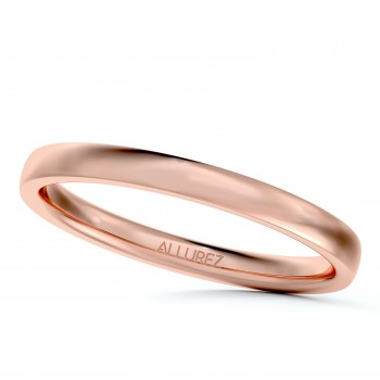 Low Dome Comfort Fit Wedding Ring 14k Rose Gold (2mm)