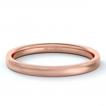 Low Dome Comfort Fit Wedding Ring 18k Rose Gold (2mm)