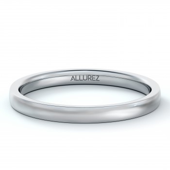 Platinum Wedding Ring Low Dome Comfort Fit (2mm)