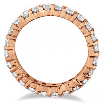 Lab Grown Diamond Eternity Ring Wedding Band in 14k Rose Gold (2.00ct)