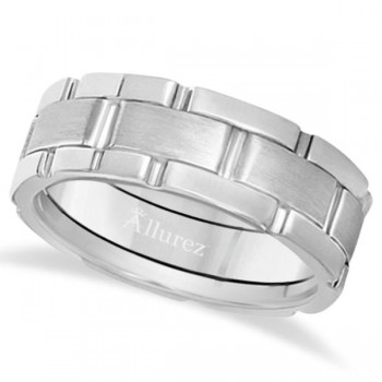 Unique Wedding Band Comfort-Fit in Platinum (8.5mm)