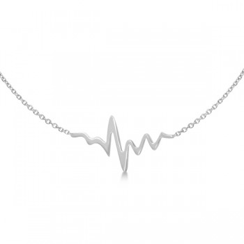 Adjustable Heartbeat Bracelet in 14k White Gold