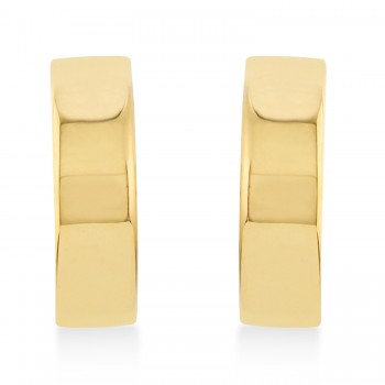 Flat Cuff Earrings 14k Yellow Gold