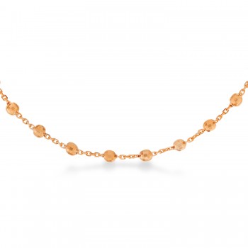 Bead Stationed Bracelet 14k Rose Gold