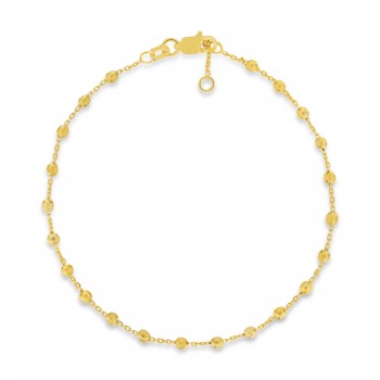 Bead Stationed Bracelet 14k Yellow Gold