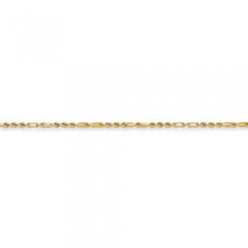 Diamond-cut Milano Rope Chain Necklace in 14k Yellow Gold