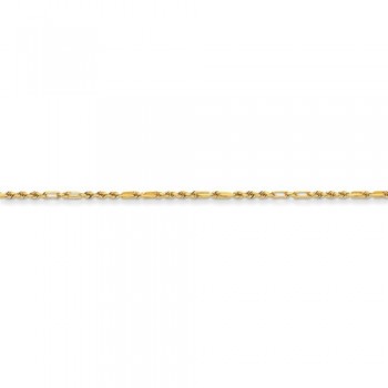 Diamond-cut Milano Rope Chain Necklace in 14k Yellow Gold