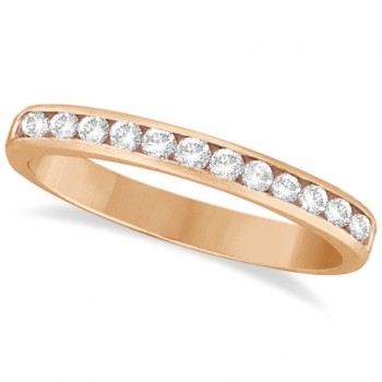 Channel-Set Diamond Ring Band in 14k Rose Gold (0.33ct)