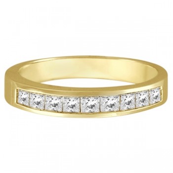 Princess-Cut Channel-Set Lab Grown Diamond Ring 14k Yellow Gold (1/2ct)