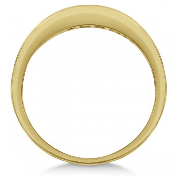 Princess-Cut Channel-Set Tanzanite Ring Band 14k Yellow Gold 1.00ct